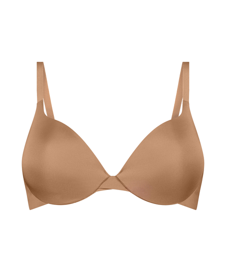 Smooth Padded Underwired Push-Up Bra, Brown