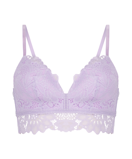 Shiloh Padded Non-wired Longline Bra, Purple