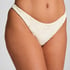 Crochet High Leg Bikinibottom, White