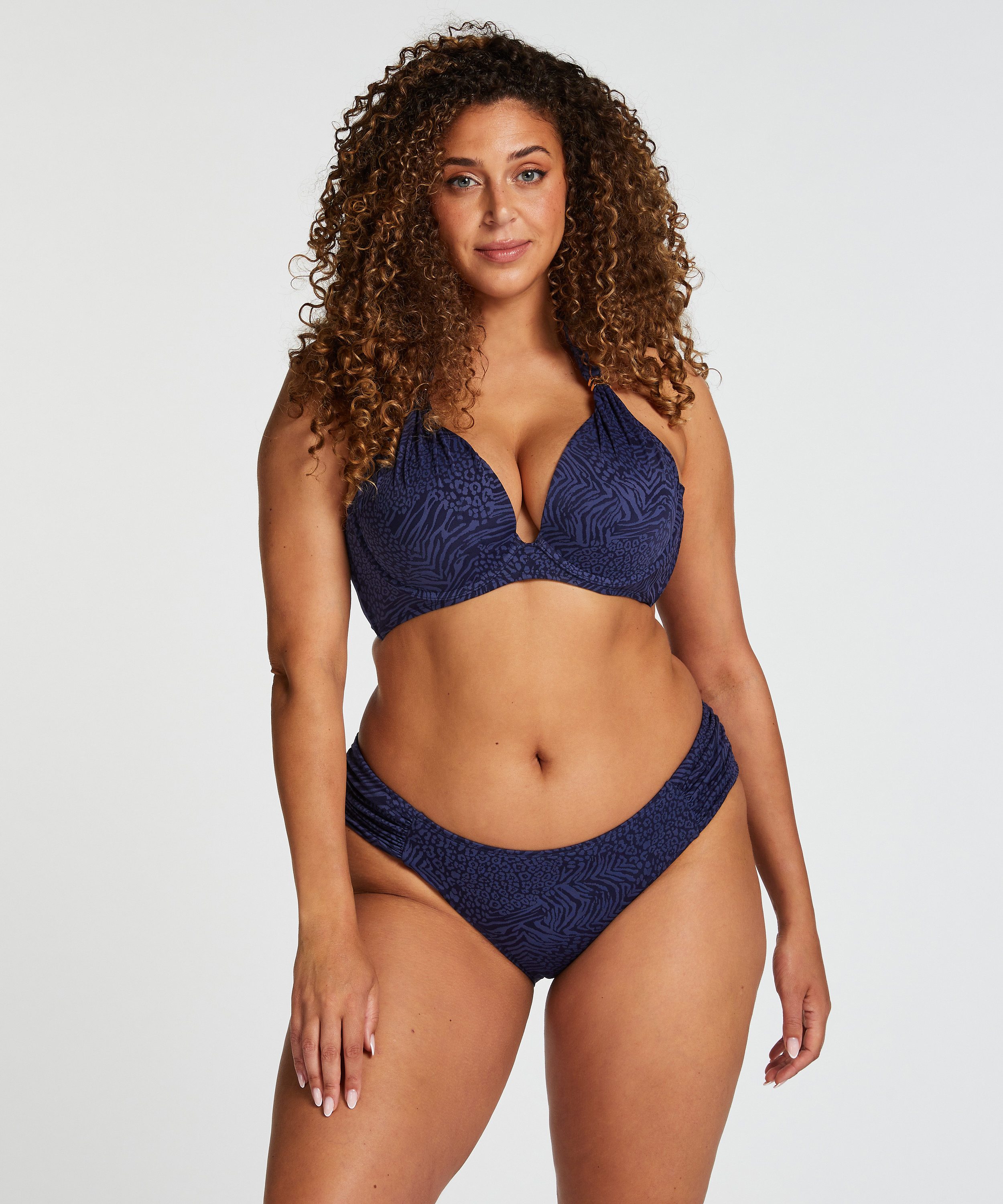 Kai Padded Underwired Push-Up Bikini Top, Blue, main