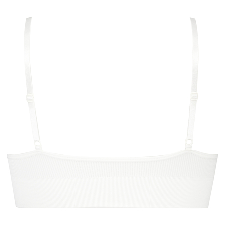 Seamless bralette, White