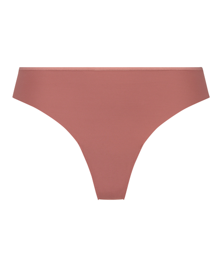 Lace Back Invisible Thong, Pink