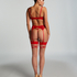 15 Denier Heart Stockings, Red