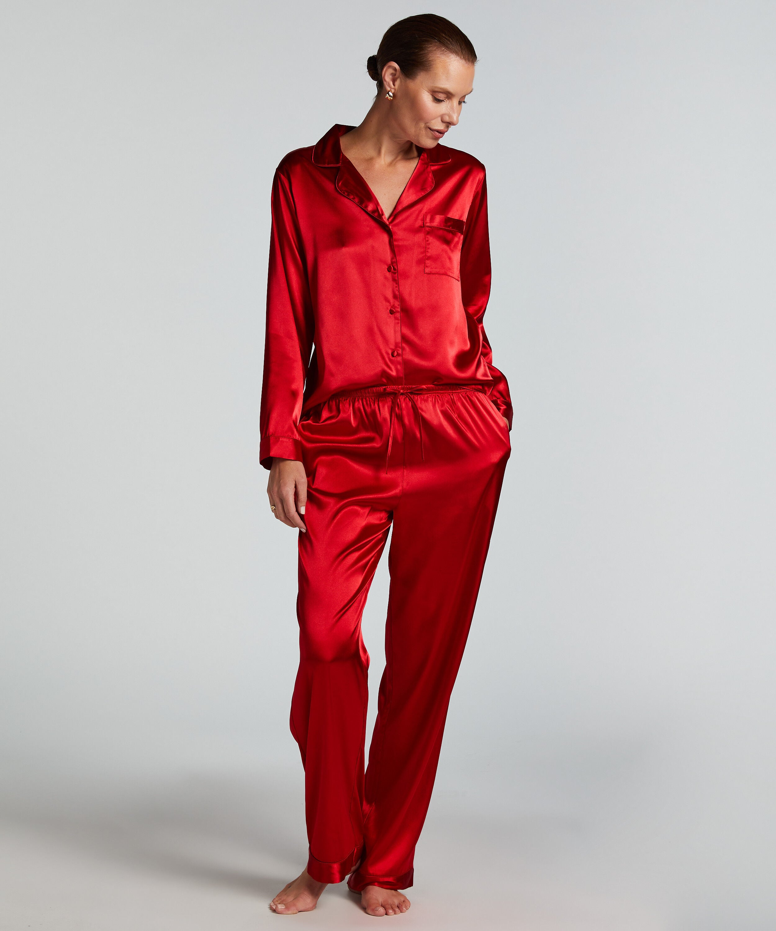 Satin Trousers, Red