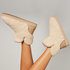 Teddy Slippers Boot, White