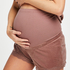 Velours maternity shorts, Pink