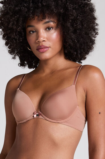 Hunkemöller Plunge Padded Underwired Bra Brown