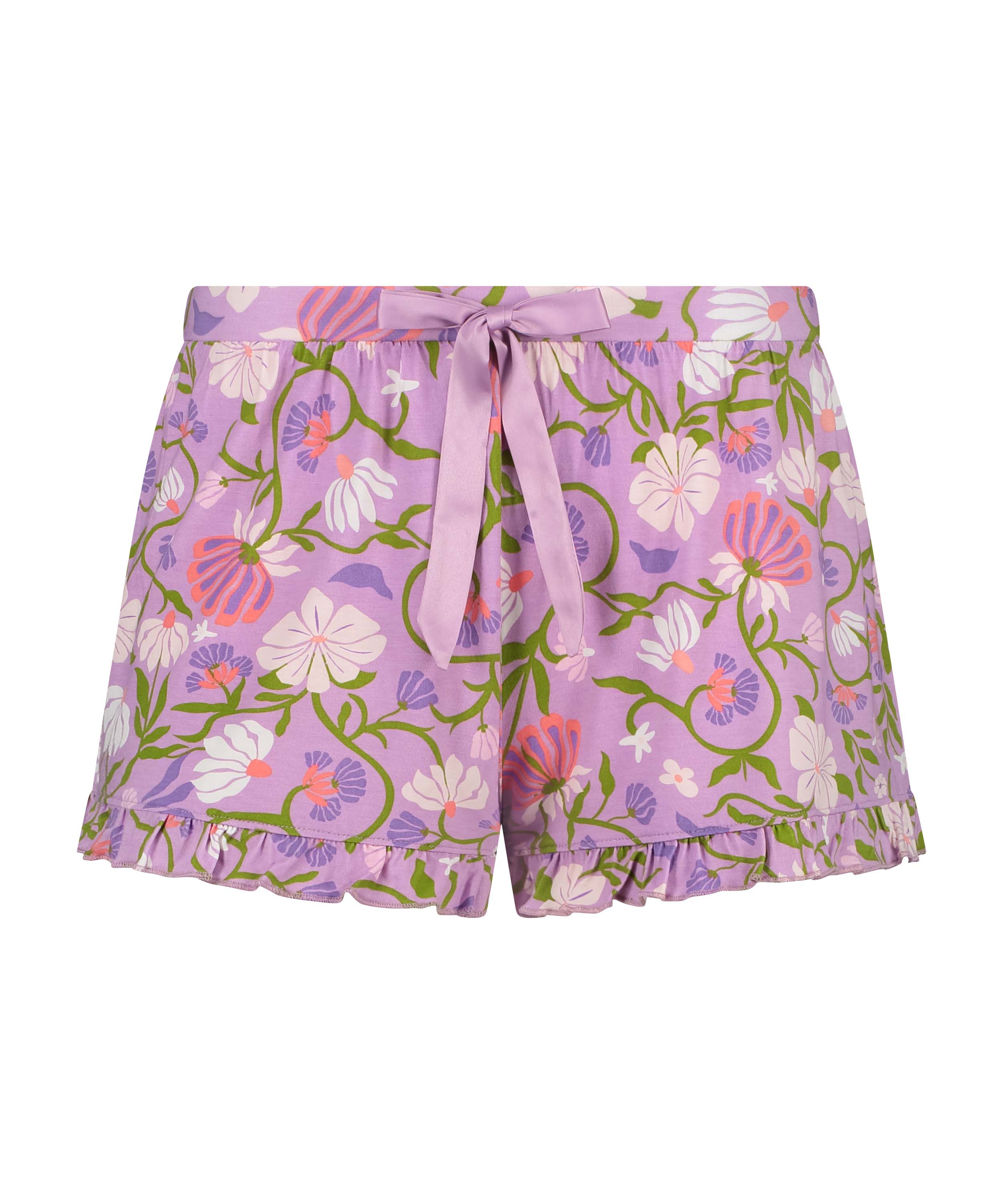 Jersey Pyjama Shorts, Purple, main