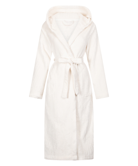 Waffle Bathrobe, White