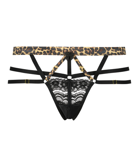 Mitzy Open Crotch Brazilian, Black