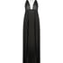 Lily Satin Chiffon Dress, Black