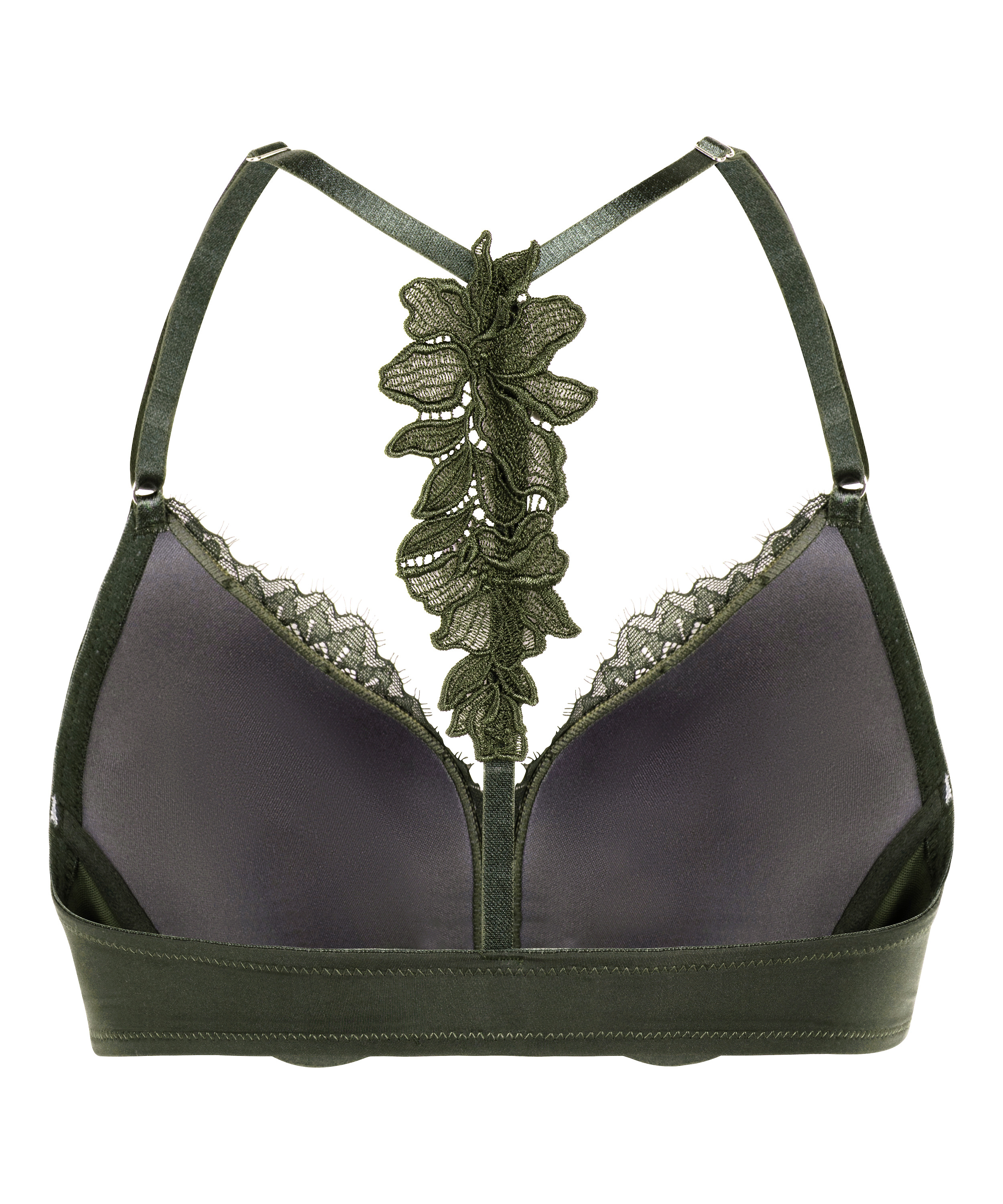 Amara Padded Underwired Push-Up Bra, Green, main