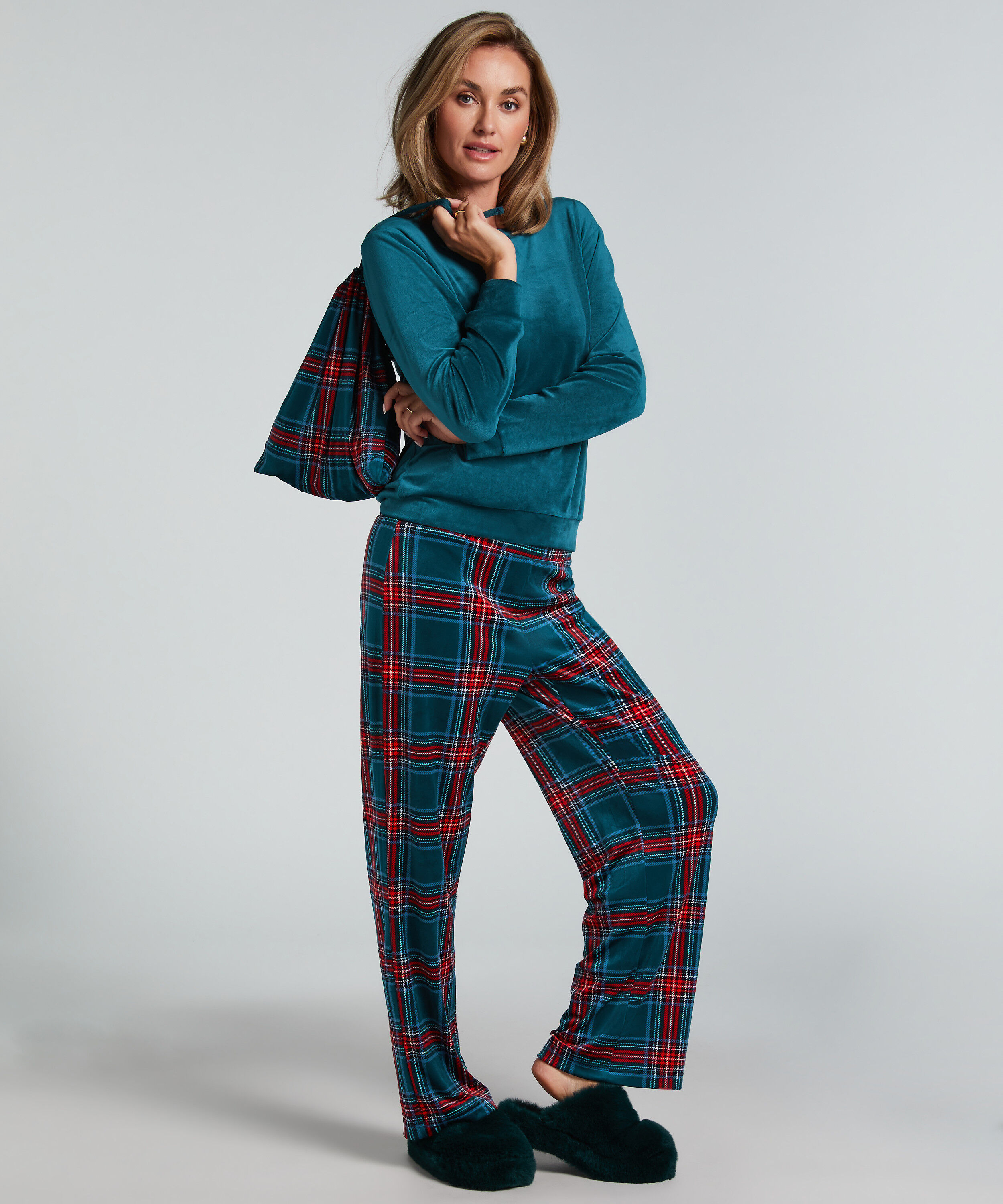 Pyjamaset with Bag, Blue