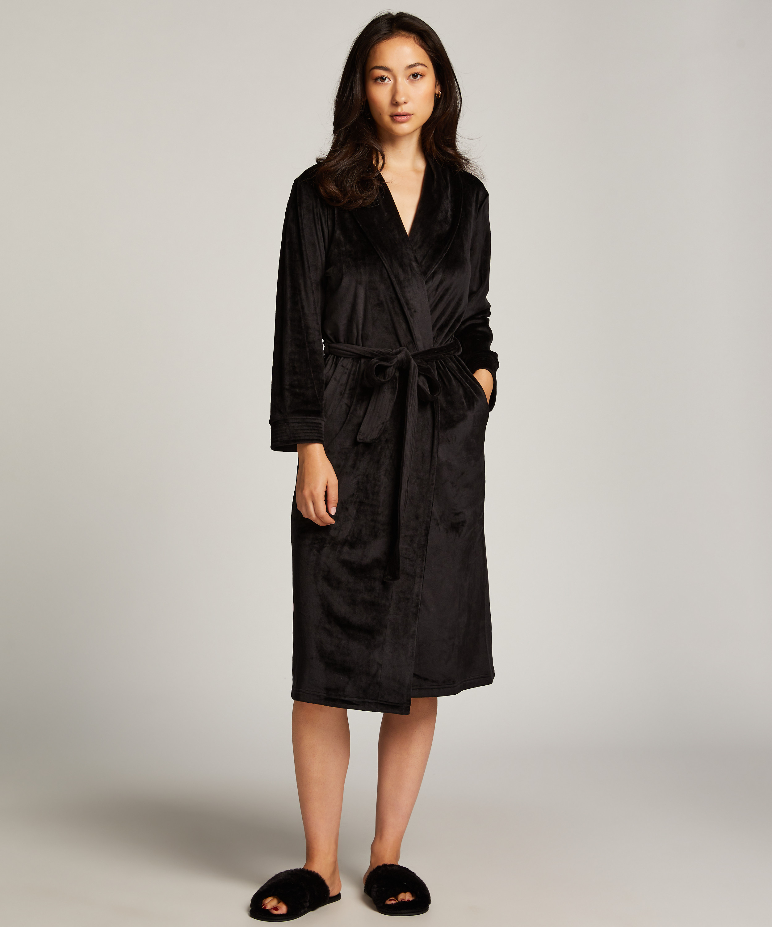 Bathrobe, Black, main