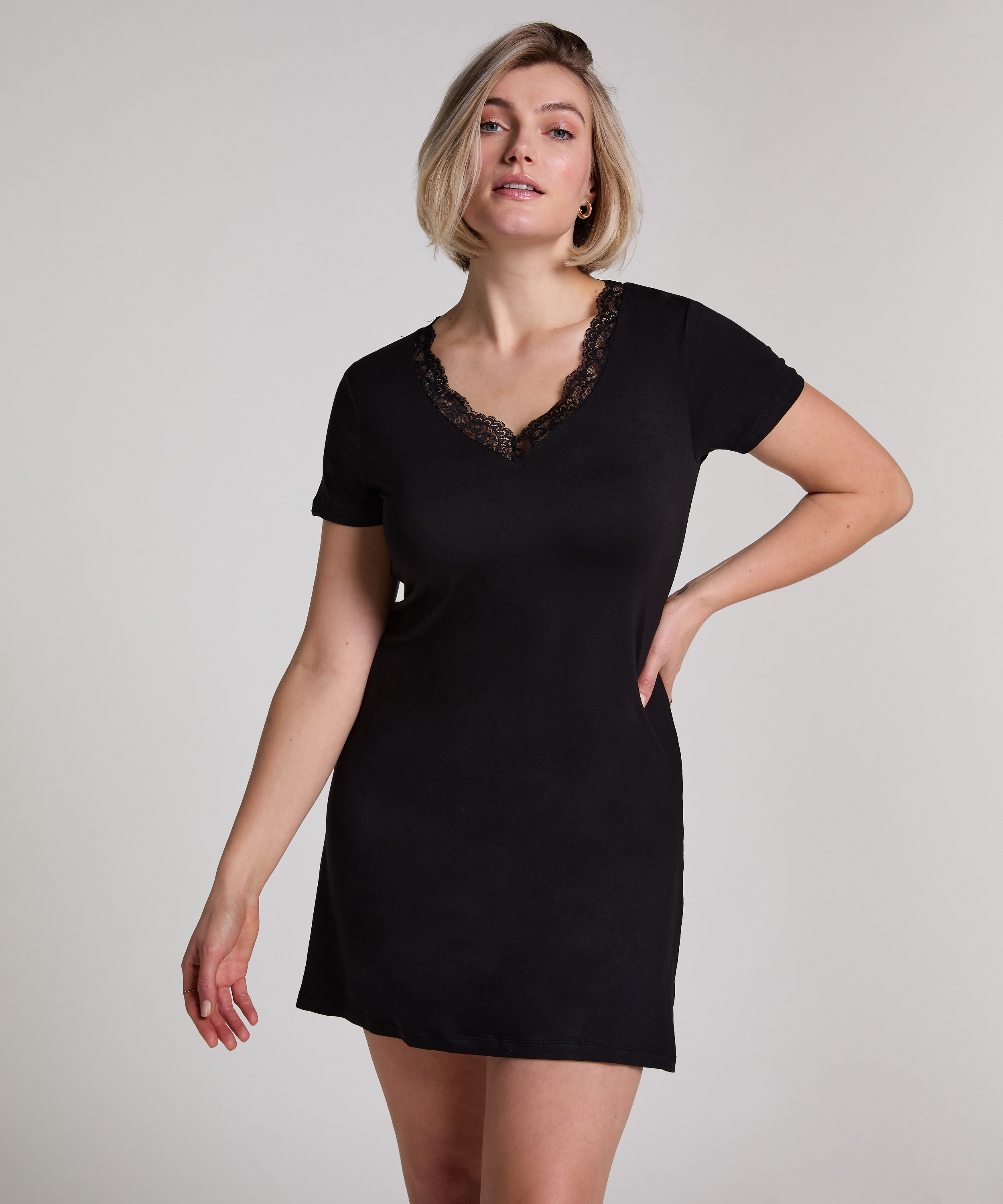 Nightshirt Jersey, Black, main