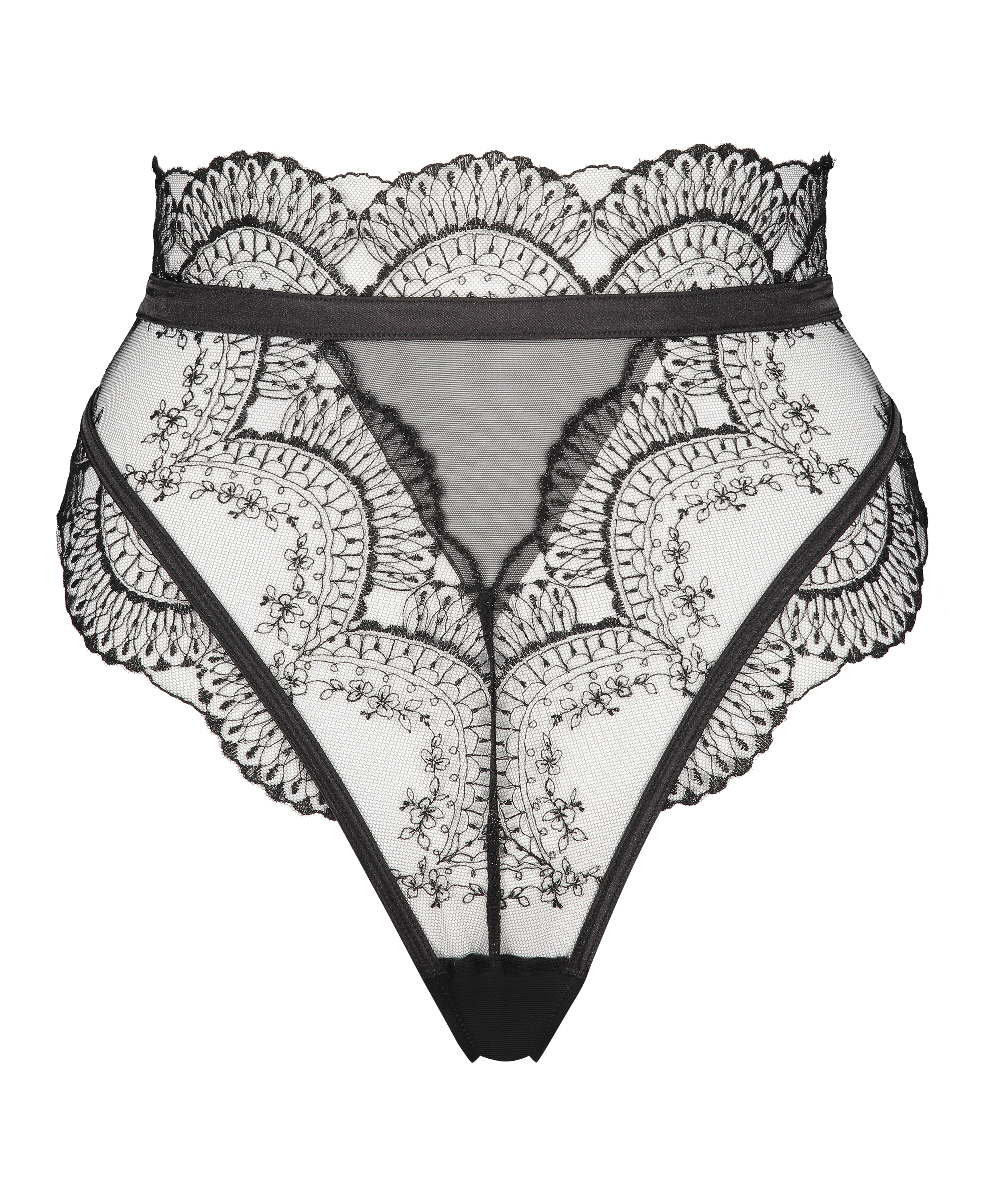 Akira High Leg Thong, Black, main