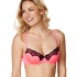 Padded underwired  bra Secret Lace contrast, Pink