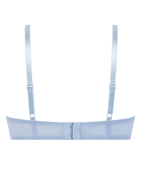 Cherry Padded Underwired Push-Up Bra, Blue