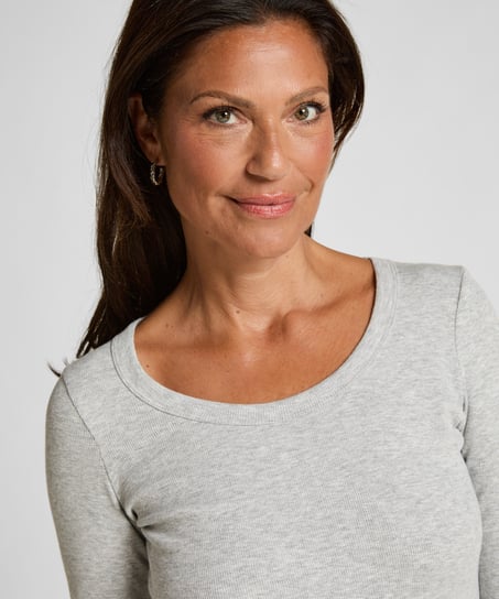 Cotton Pyjama Top, Grey