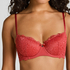 Marine Padded Underwired Bra, Red