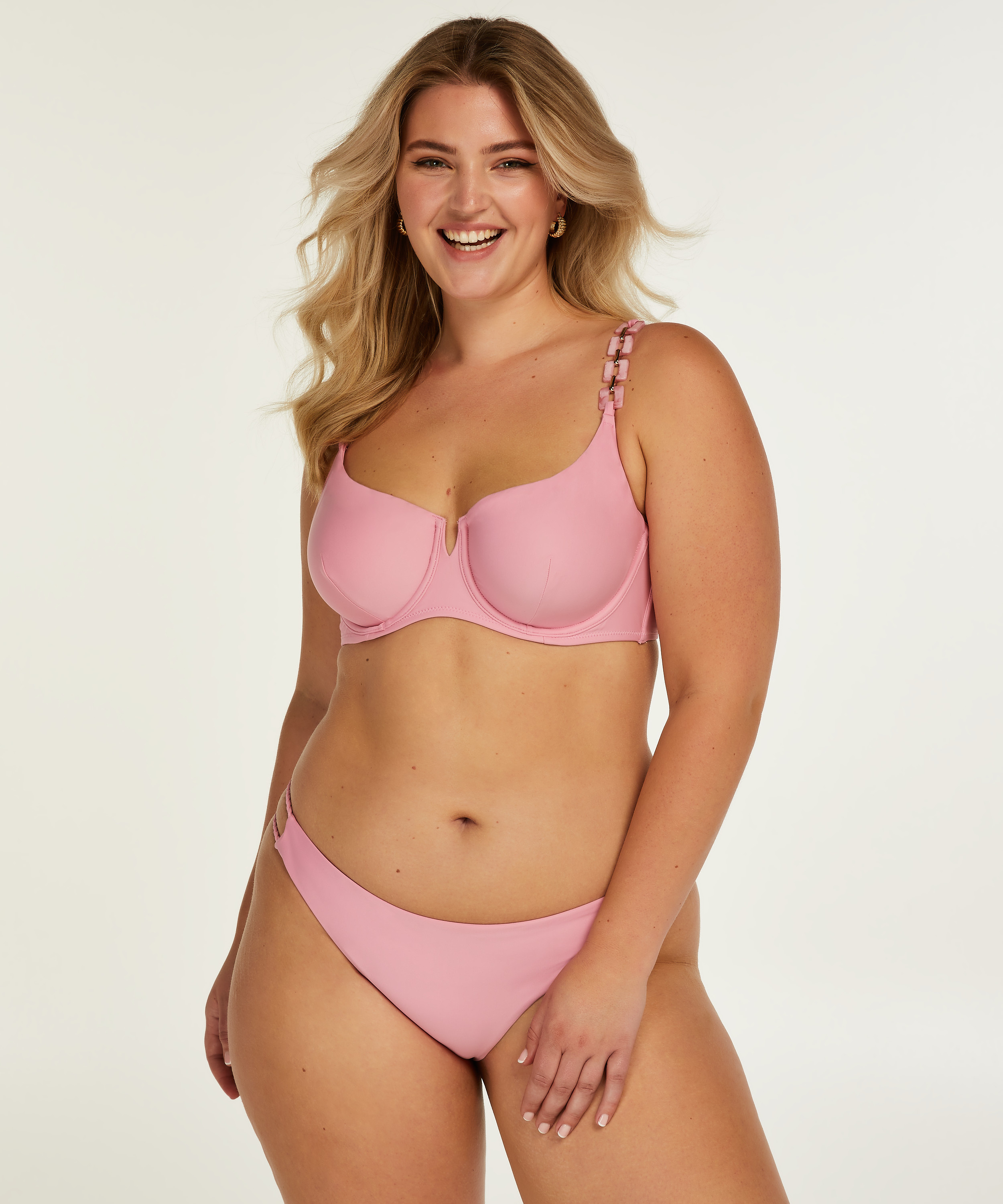 Aruba Non-padded Underwire Bikini Top, Pink, main