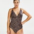 Leopard swimsuit, Beige