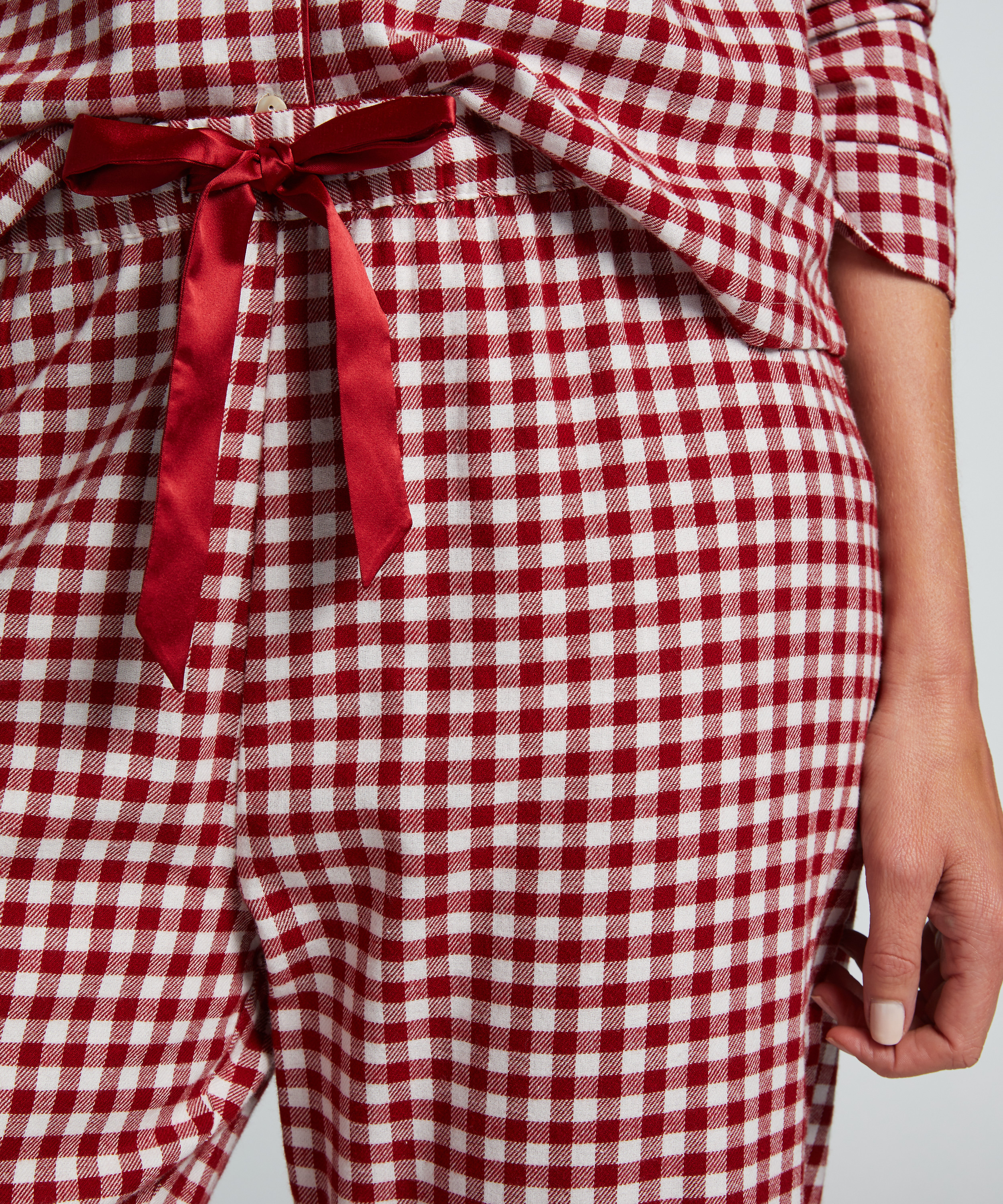 Flannel Pyjama Set, Red, main
