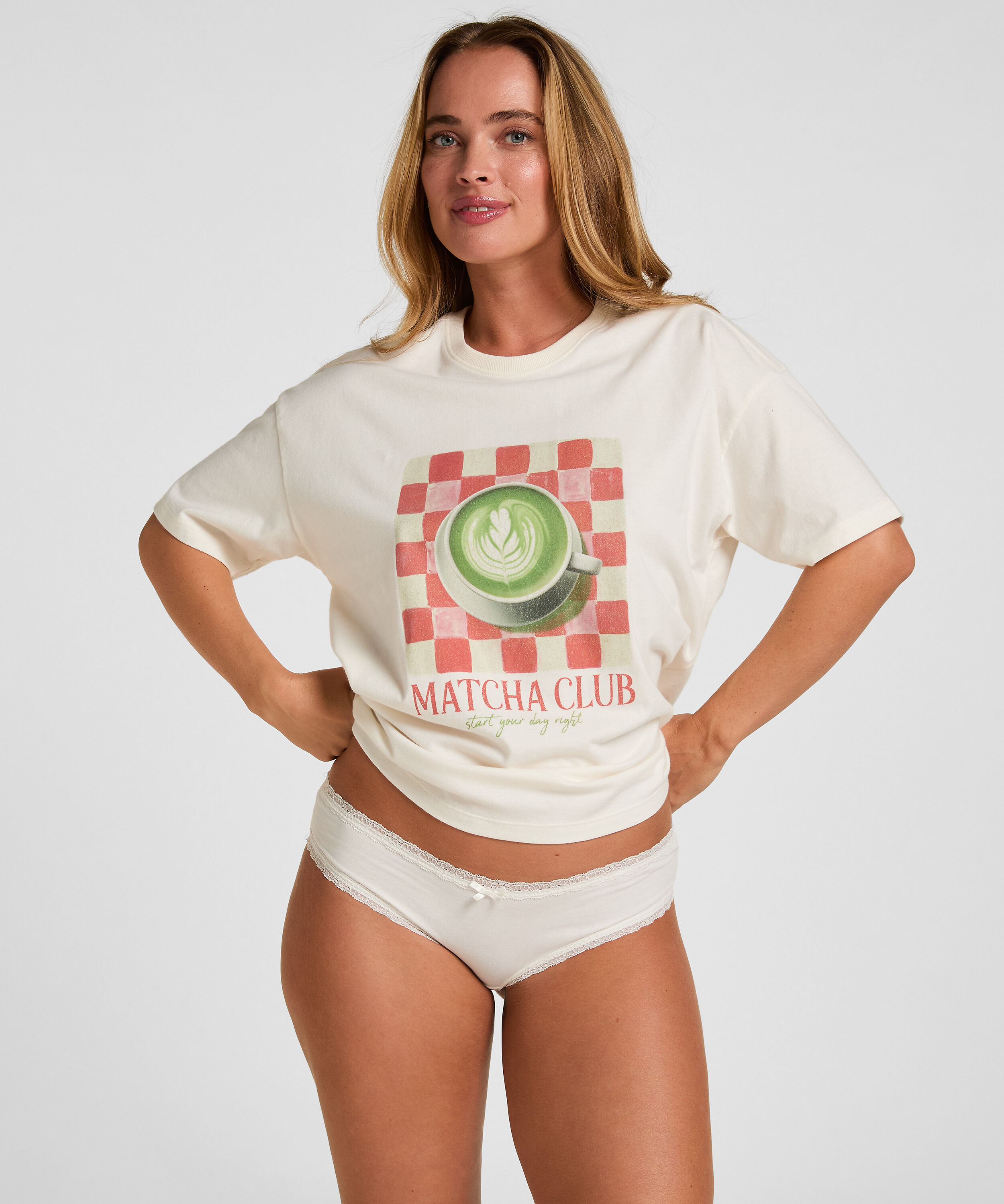 T-shirt with Print, White T-shirt with Print, White