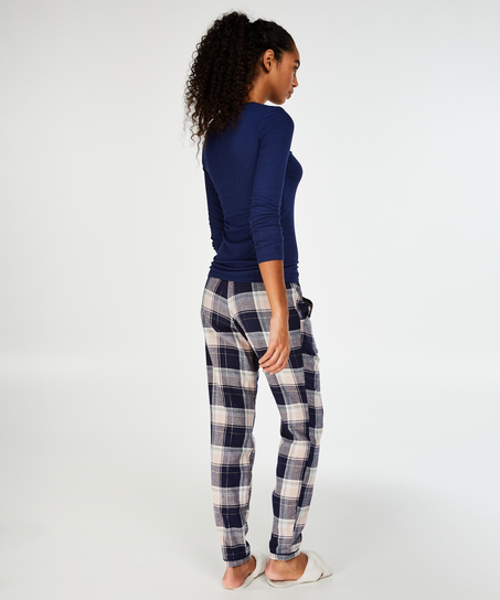 Check Pyjama Pants, Blue
