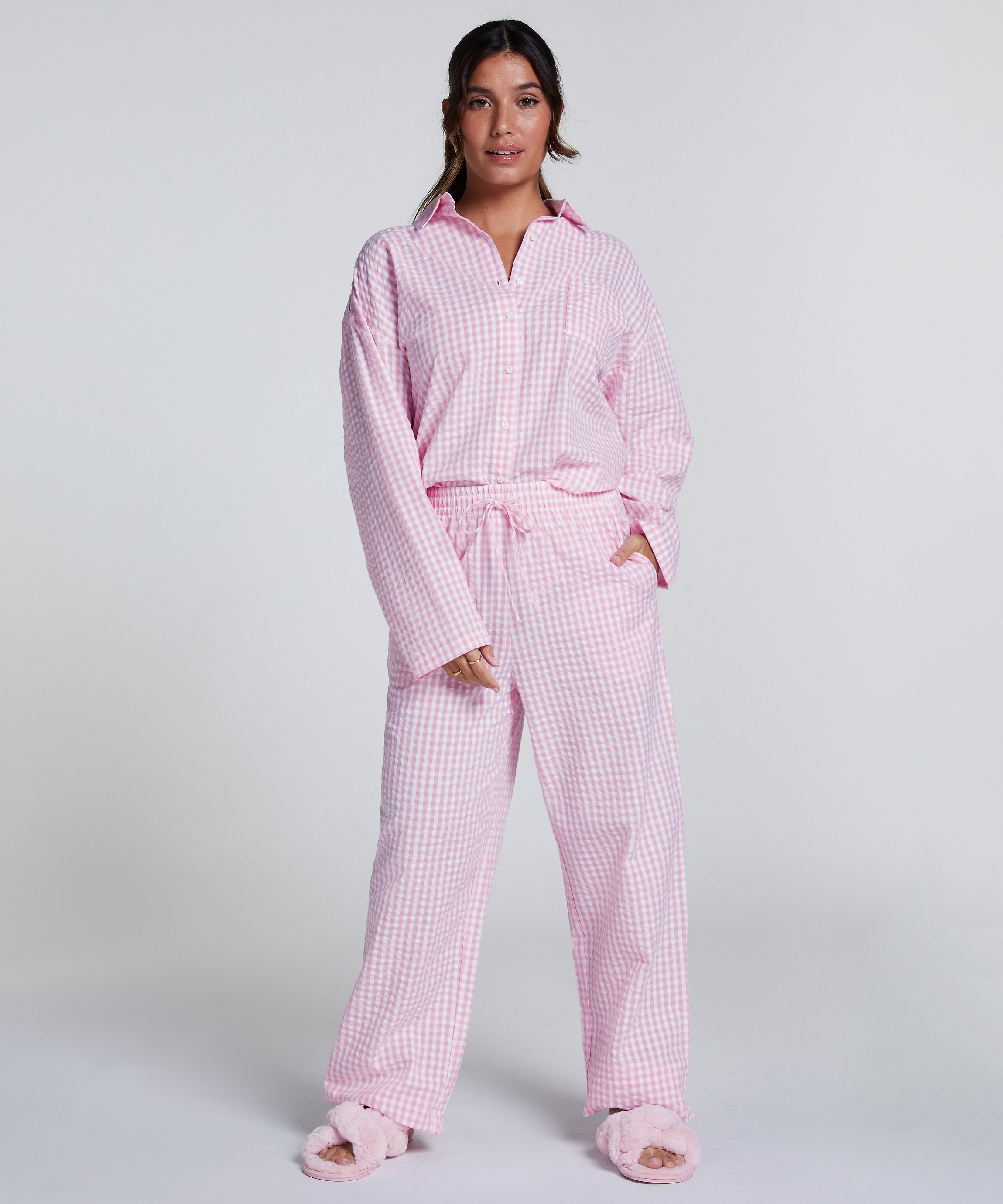 Cotton Pyjama Pants, Pink, main