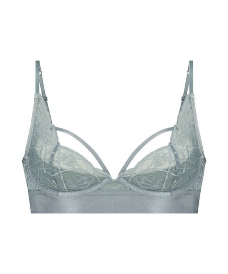Luna Non-Padded Underwired Longline Bra, Blue