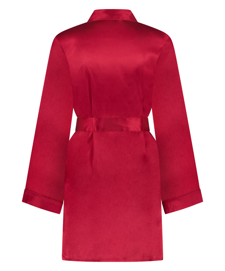 Satin Kimono, Red