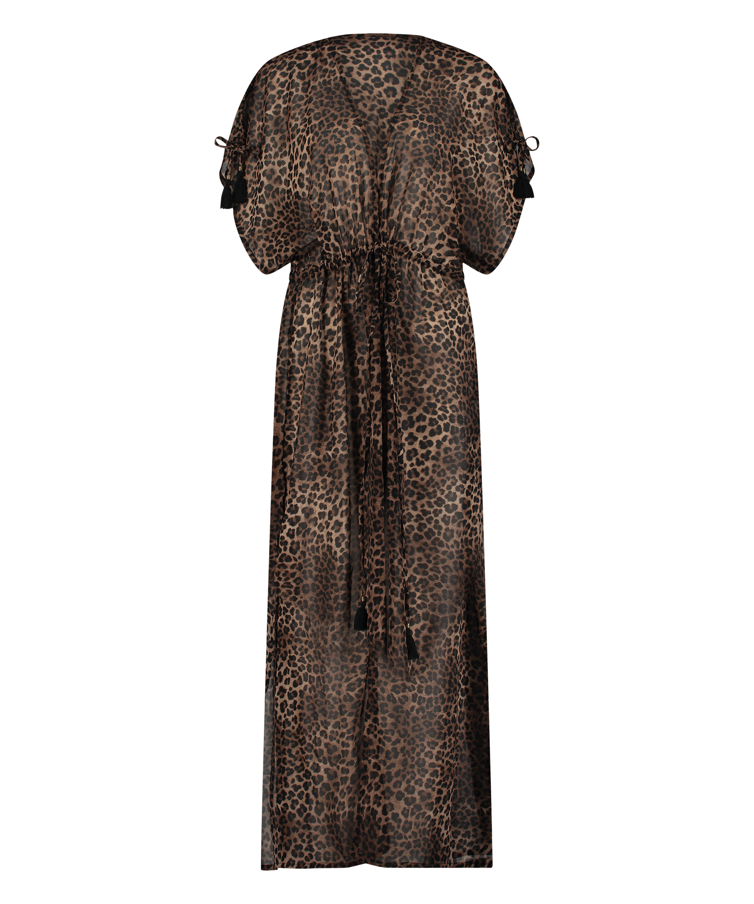 Sheer Kimono, Brown, main