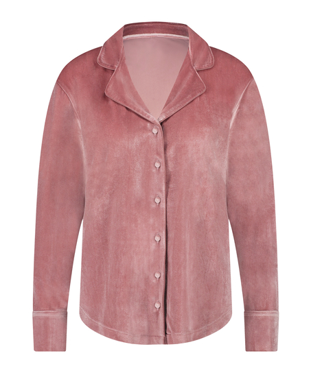 Velours Long-Sleeved Jacket, Purple