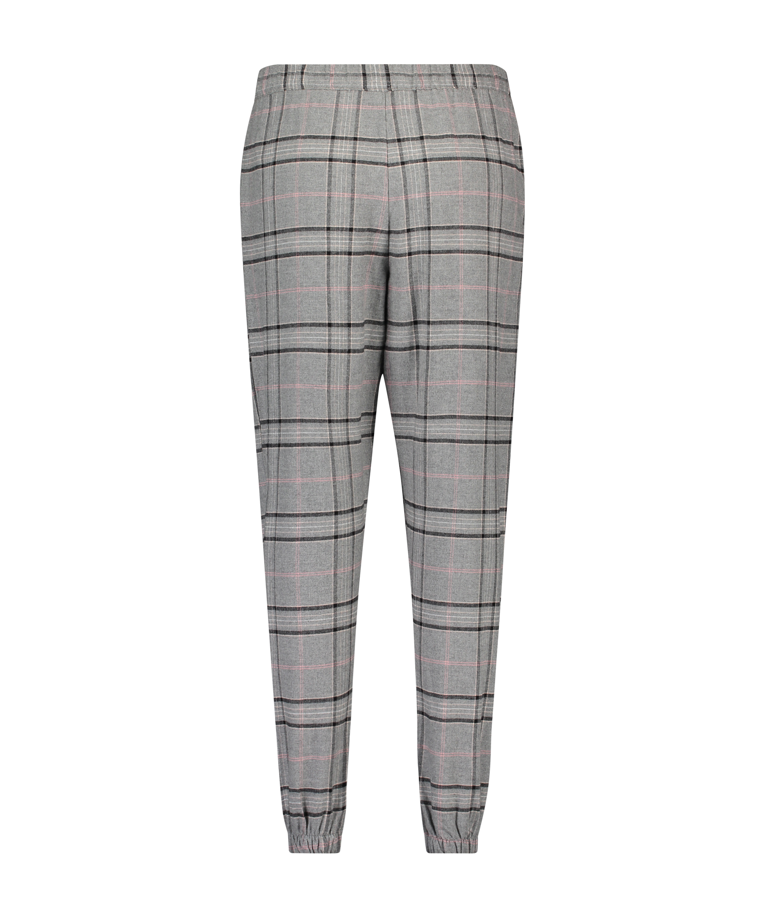 Petite Twill Check Pyjama Pants, Grey, main