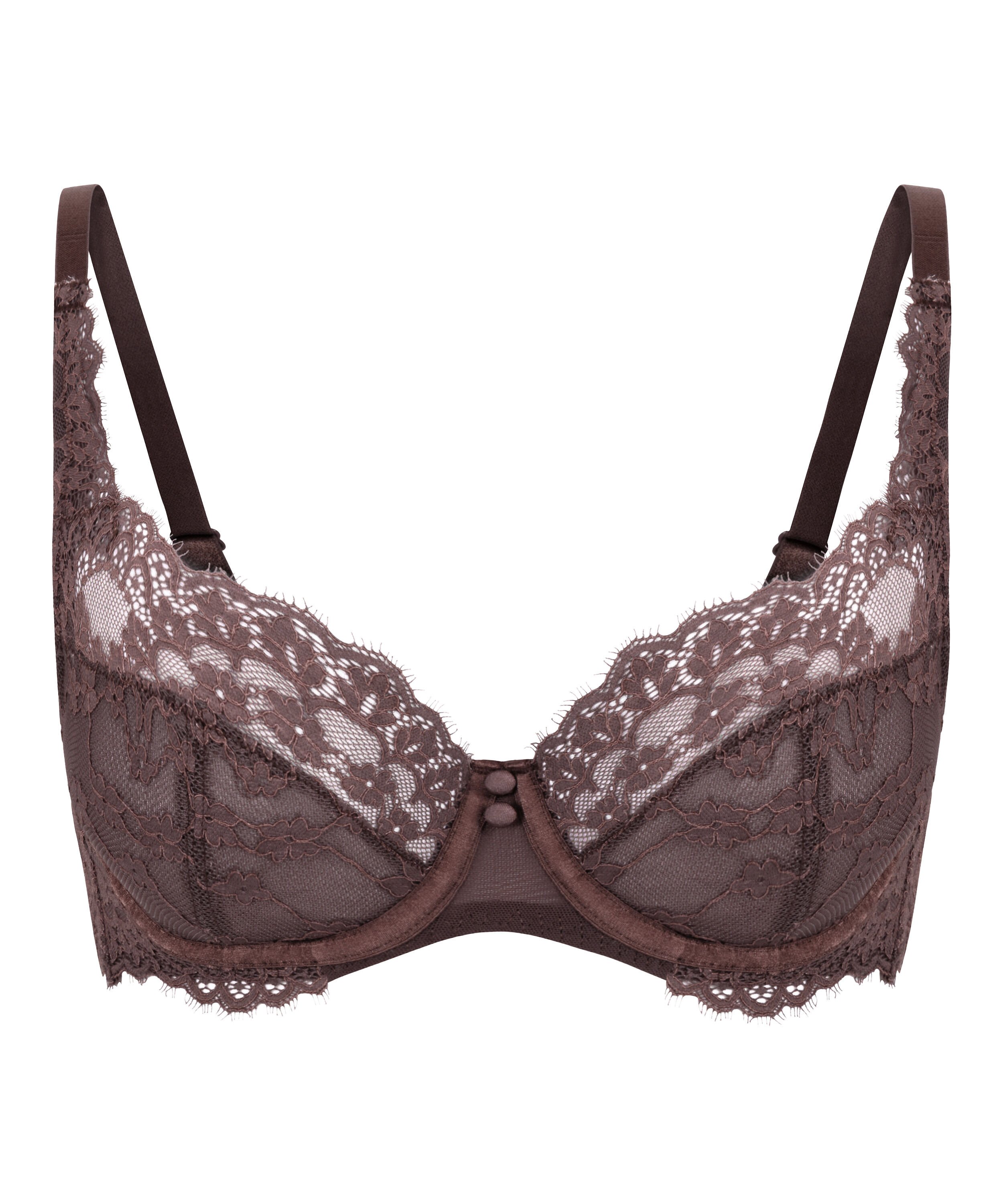 Daisy Non-Padded Underwired Bra, Brown