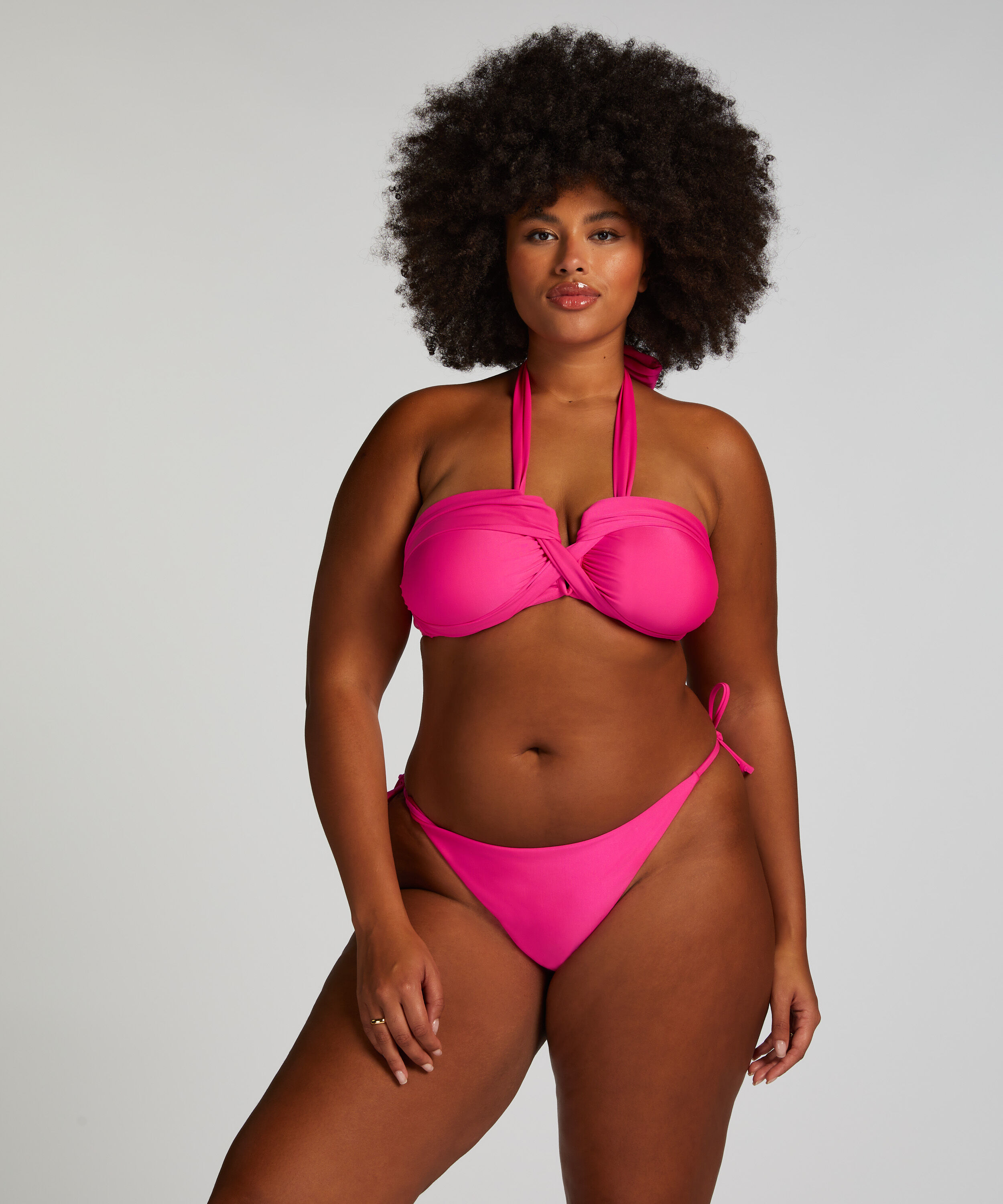 Naples Thong Bikini Bottoms, Pink