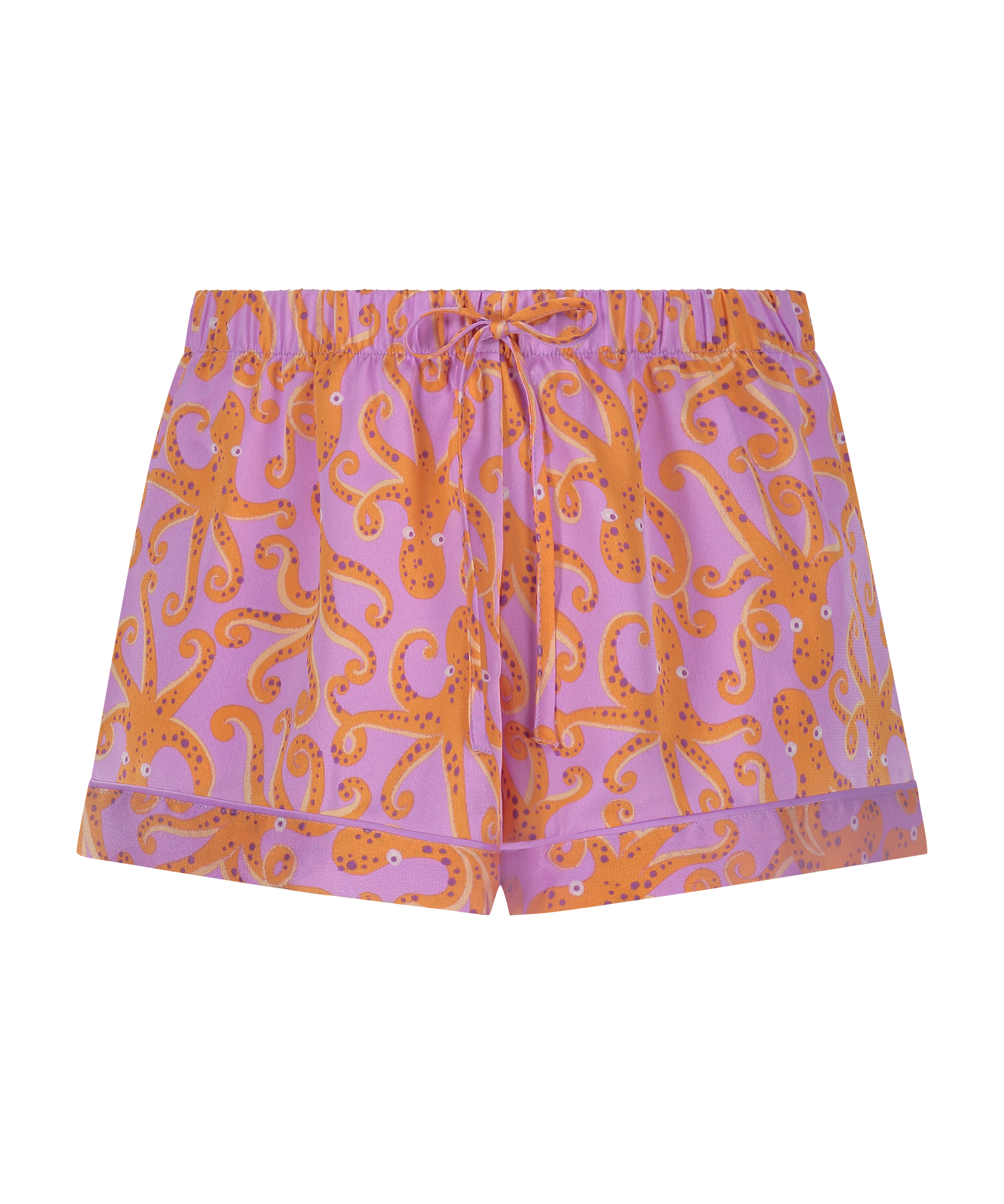 Satin pyjama shorts, Purple, main