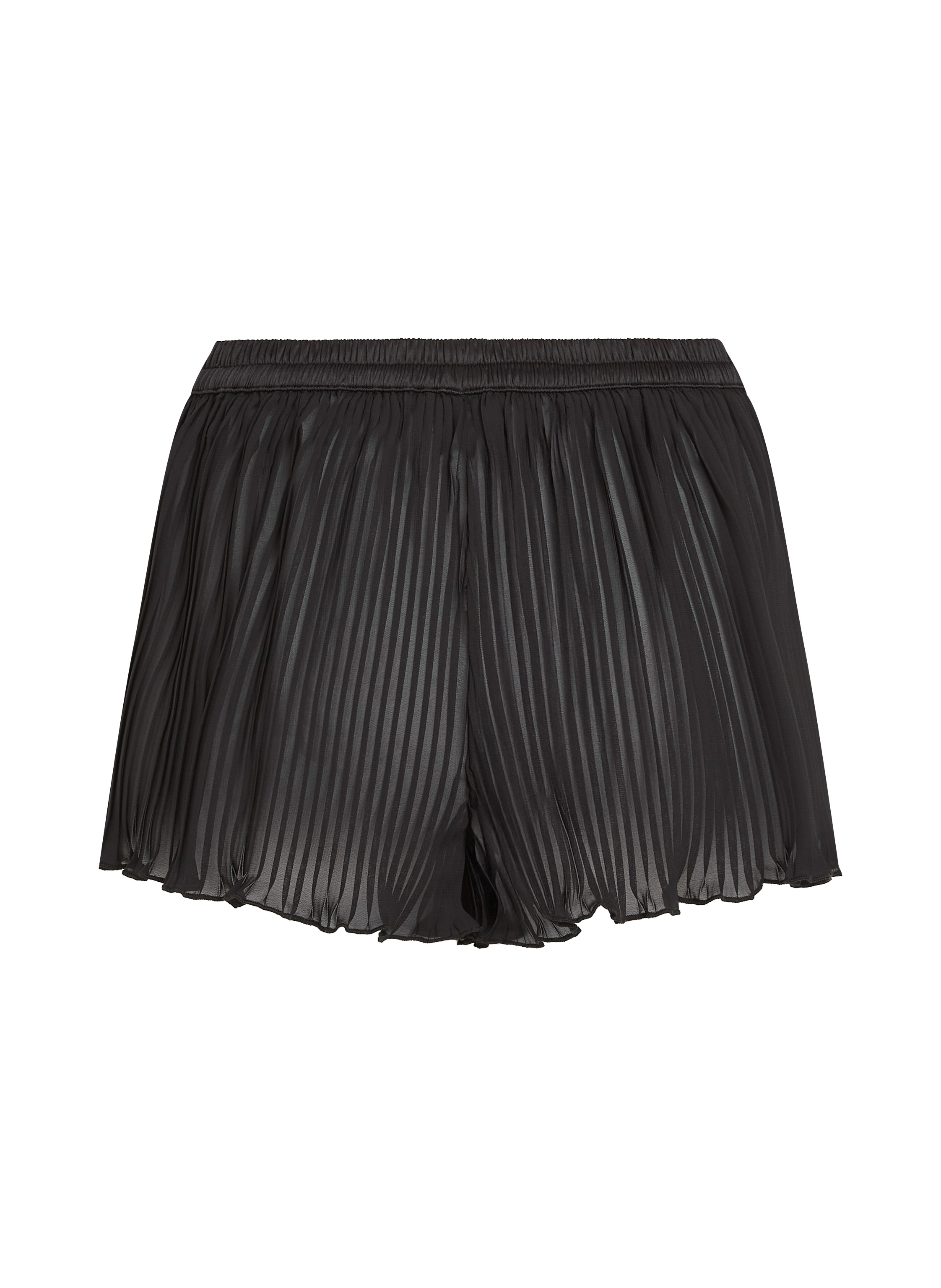 Plisse Lace Shorts, Black, main