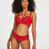 Coco Padded Longline Underwired Bra, Red