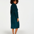 Fleece Bathrobe, Blue