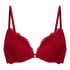 Marine Padded Underwired Push-Up Bra, Red