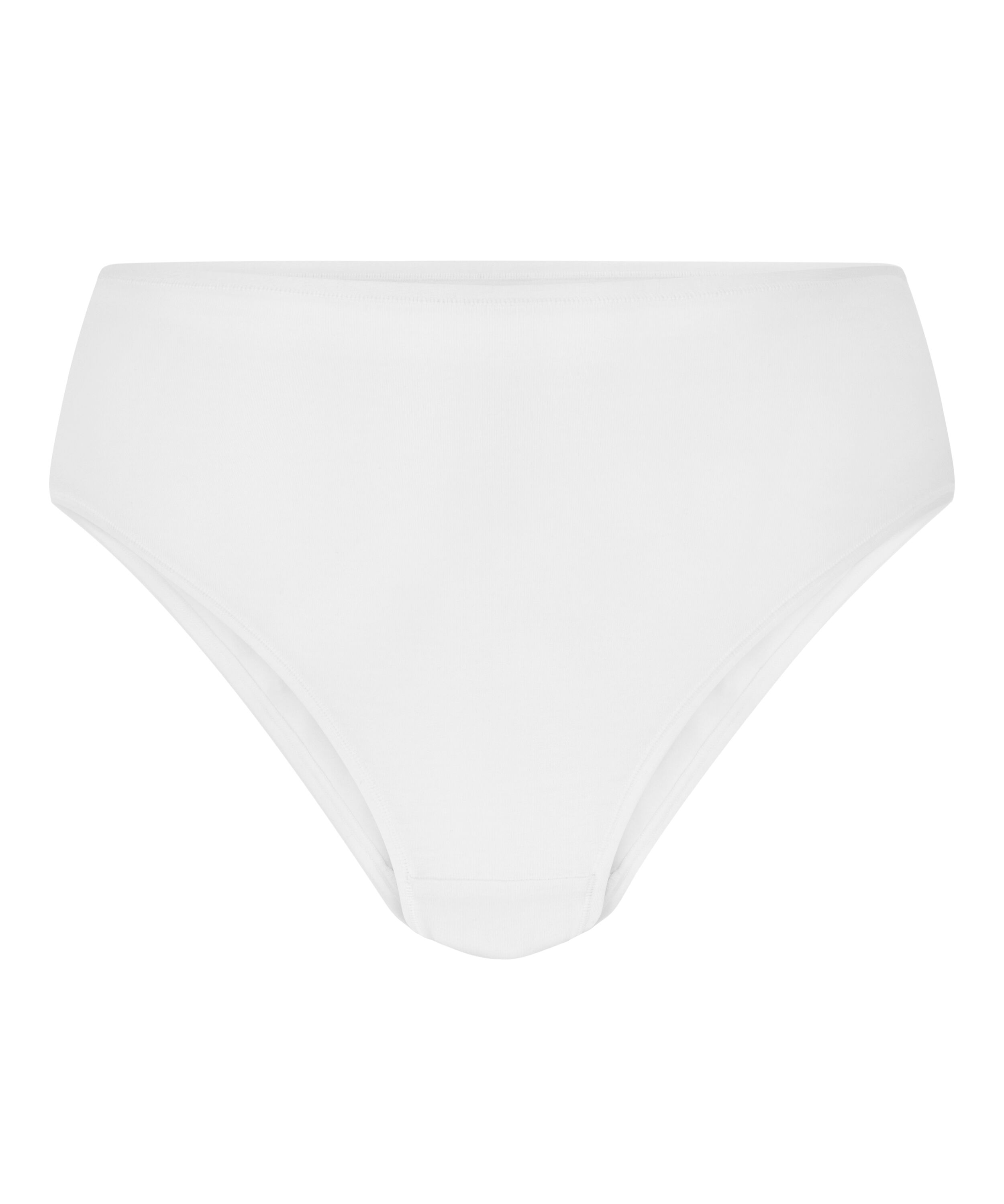 Cotton High Leg Brazilian, White
