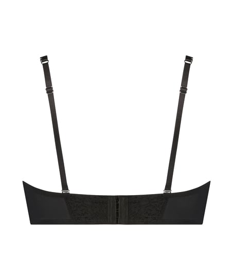 Daisy Padded Strapless Underwired Bra, Black