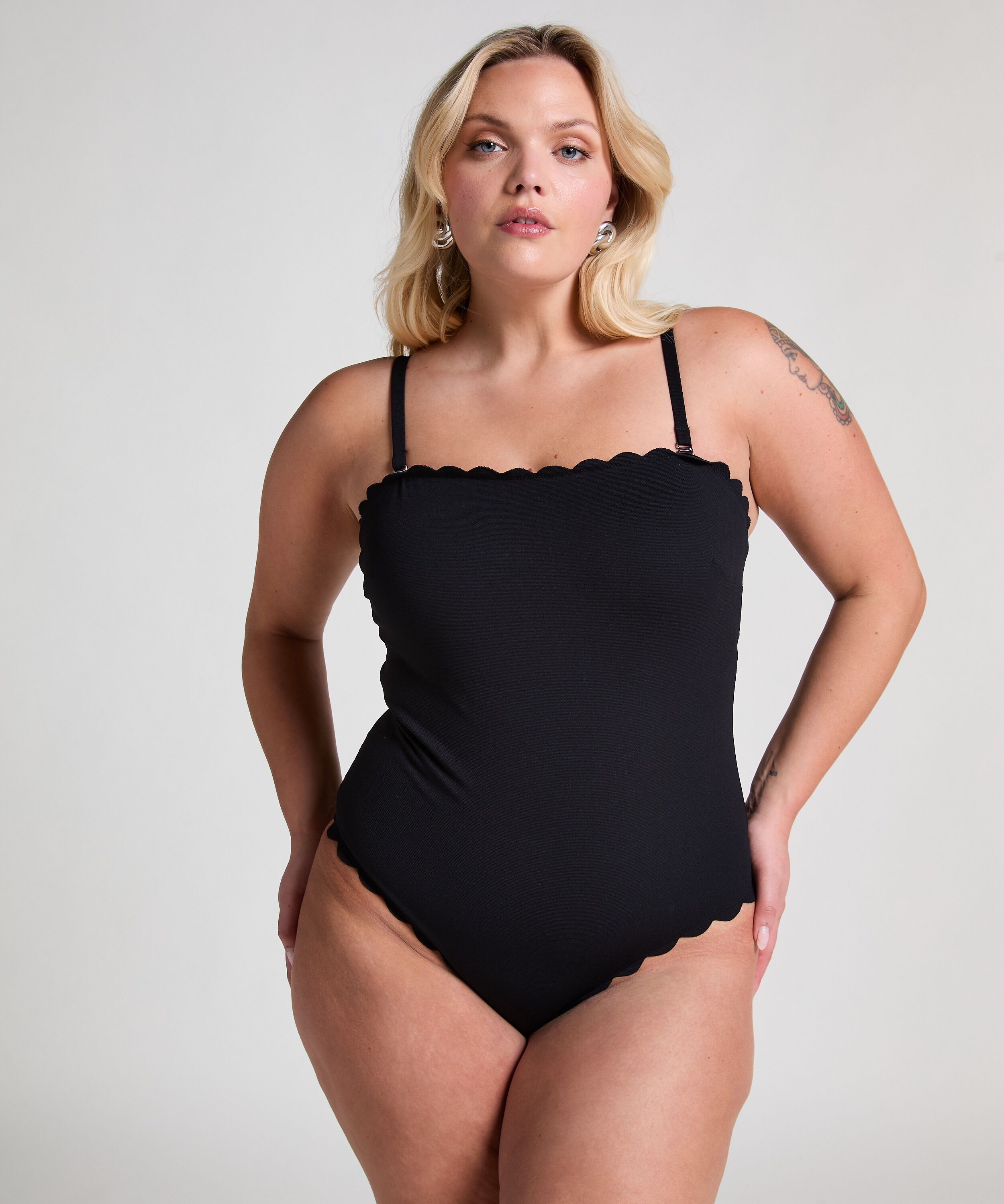 Bandeau Scallop Swimsuit