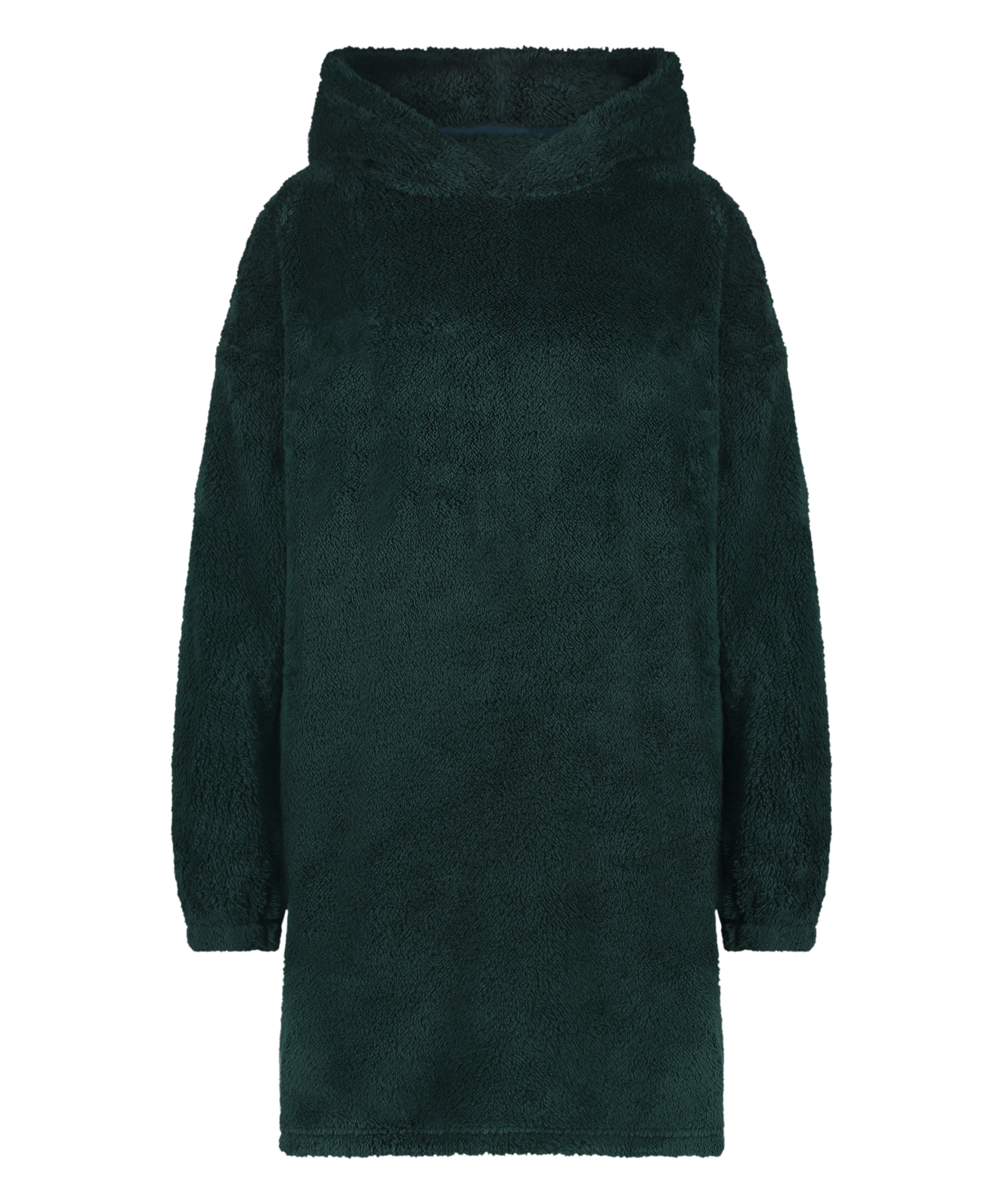 Snuggle Fleece Lounge Dress, Green, main