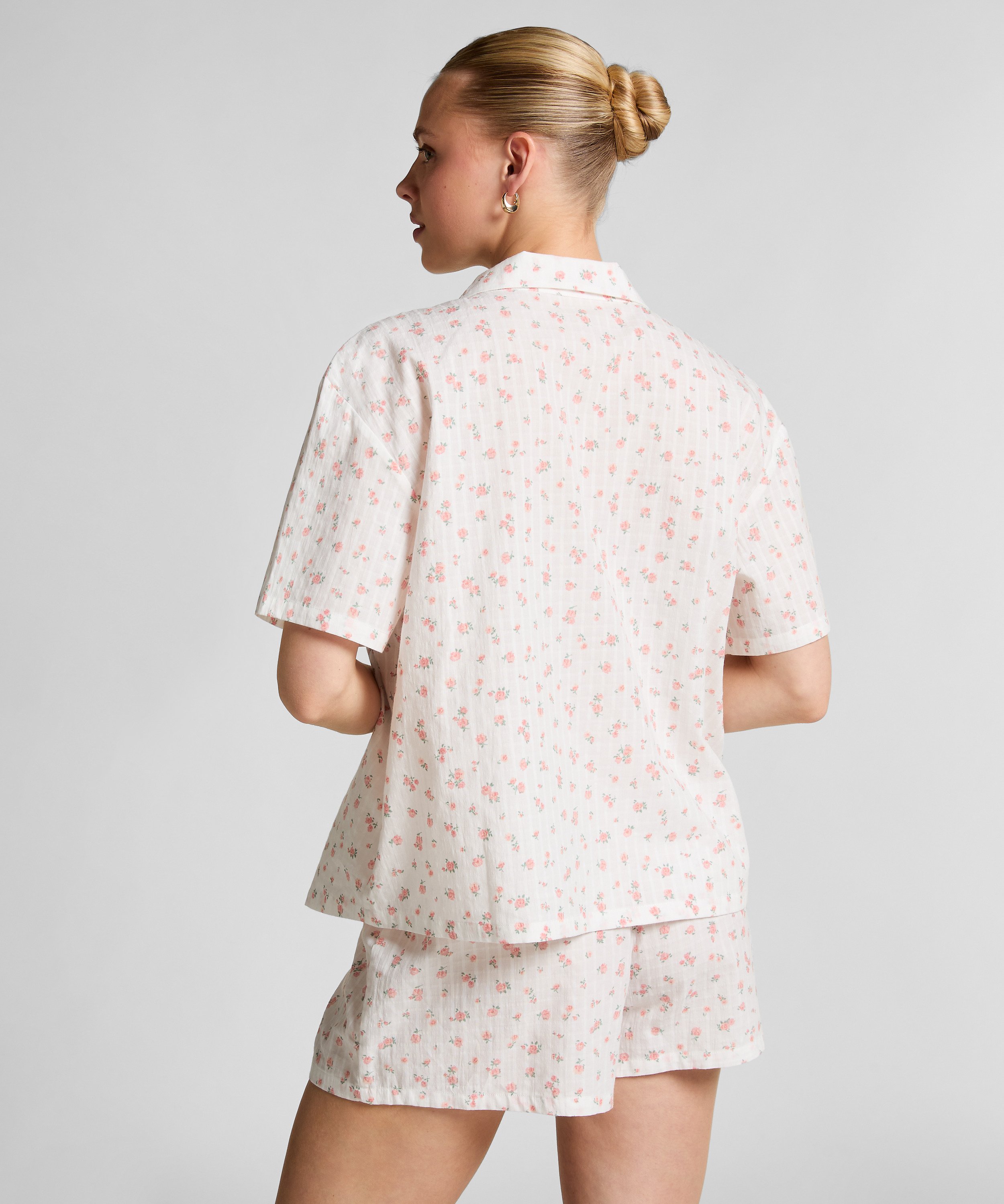 Pyjama Woven Shorts, White, main