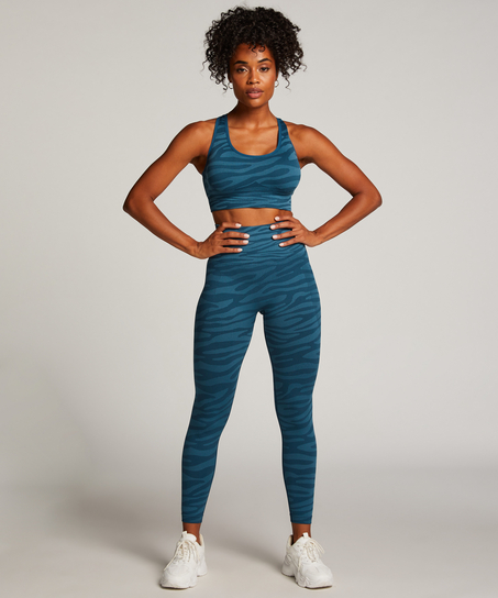 HKMX Seamless Sports Bra, Blue