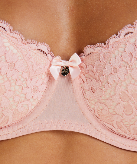 Rose Padded Underwired Bra, Pink