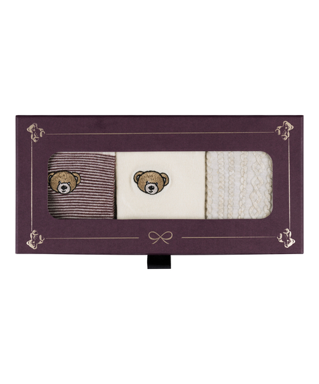 3 pack Giftpack Socks, White